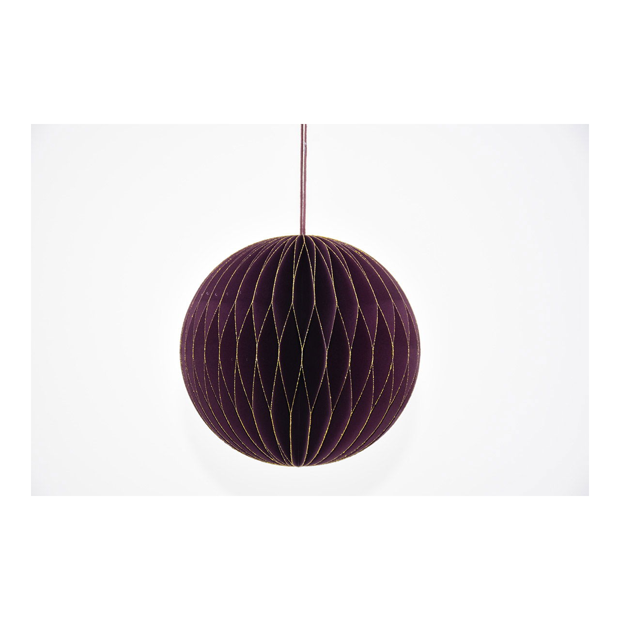 Suspension boule Honeycomb en papier/carton lilas (L/H/P) 13x13x13cm