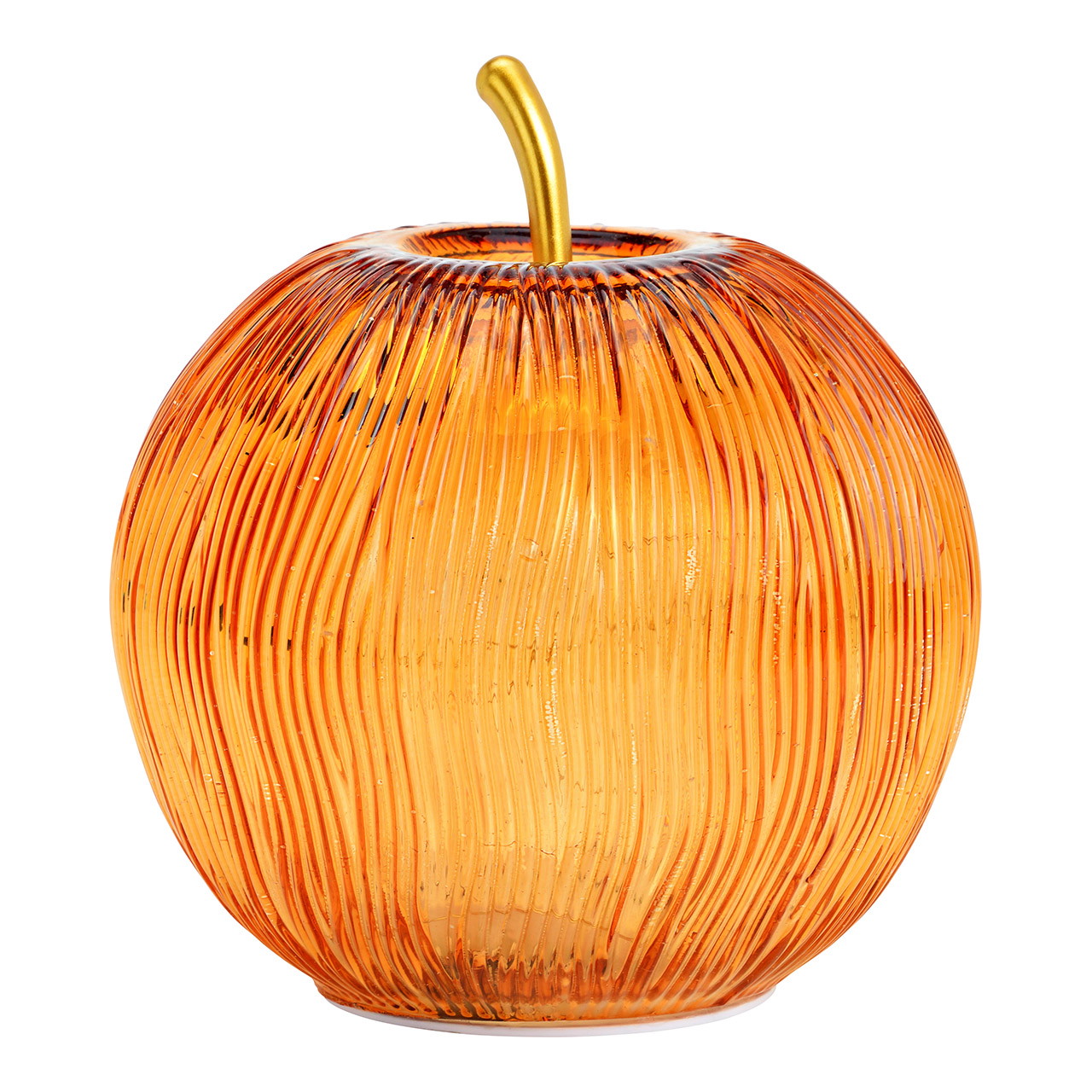 Deko Apfel 15er LED (exkl. 3xAA) mit 6/18 Timer aus Glas, Braun (B/H/T) 16x17x16cm | 10043468