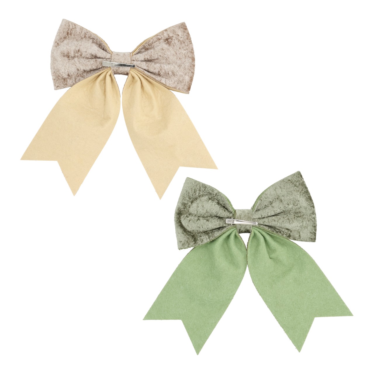 Nastro con clip in tessuto Beige/verde 2 assortiti (L/A/D) 19x24x2cm Zubehor, Formelle Kleidung, Krawatte, Fliege