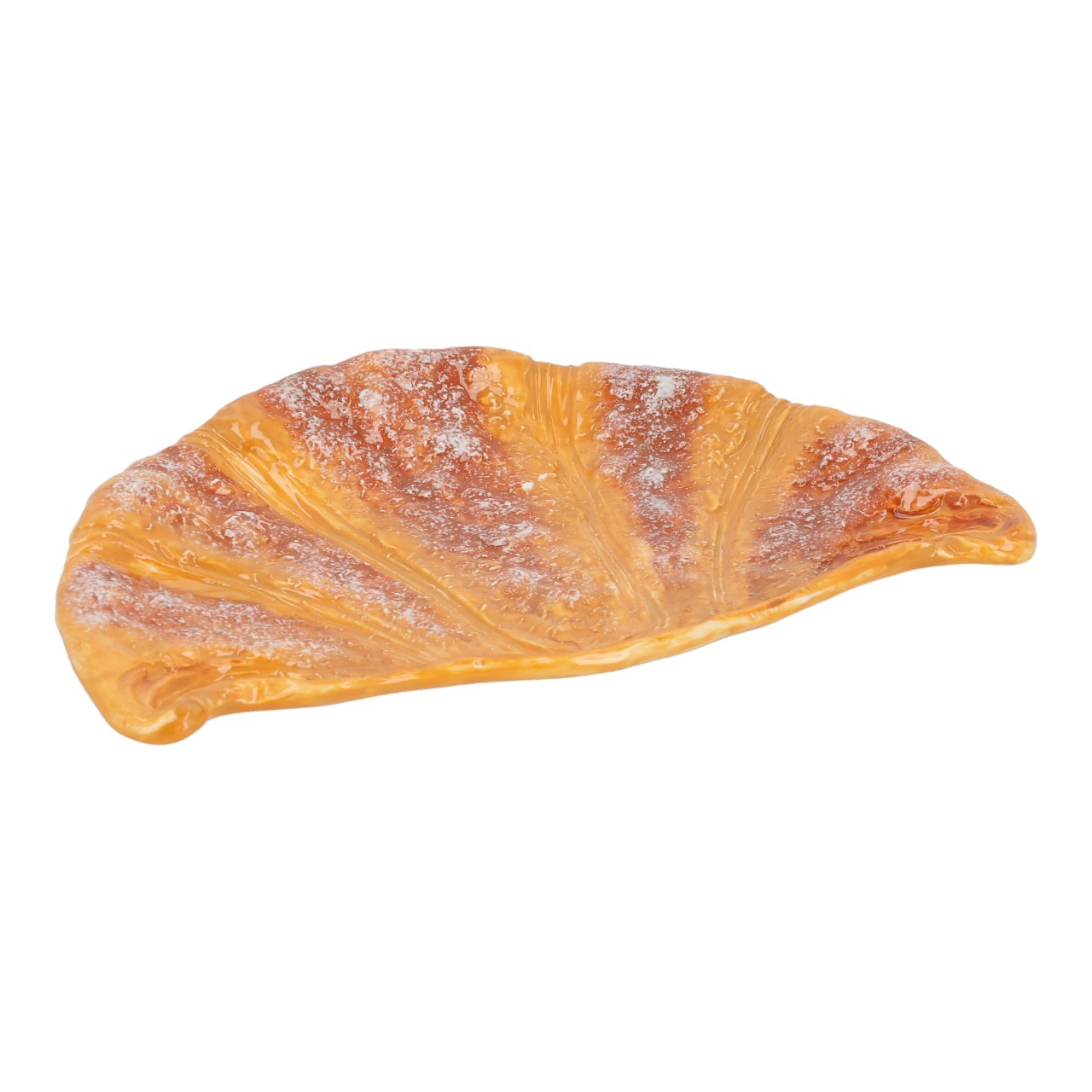 Assiette « Croissant » en porcelaine, marron (L/H/P) 19 x 2 x 12 cm Croissant, Butter, Gebäck, Blätterteig, Snack