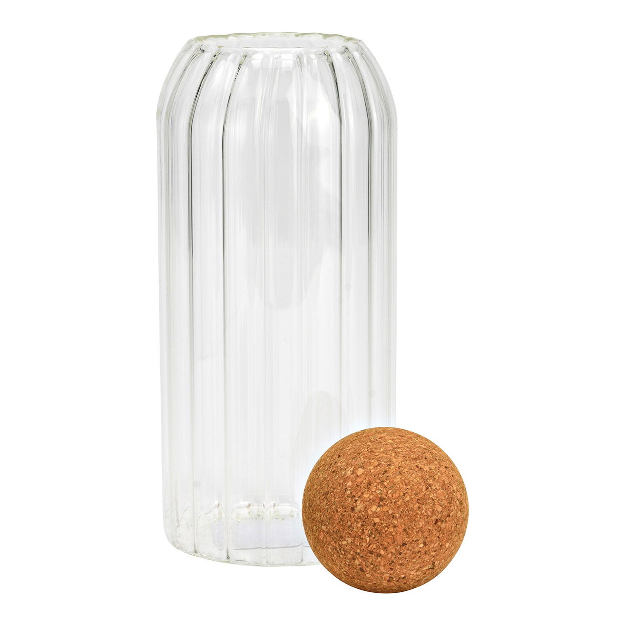 Bouteille avec bouchon boule en verre transparent (L/H/P) 9x24x9cm 1000ml