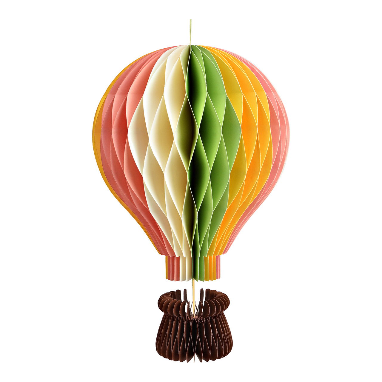Hänger Honeycomb Heißluftballon aus Papier/Pappe, Bunt (B/H/T) 25x39x25cm Ballon, Flugzeug, Heißluftballon, Transport, Fahrzeug