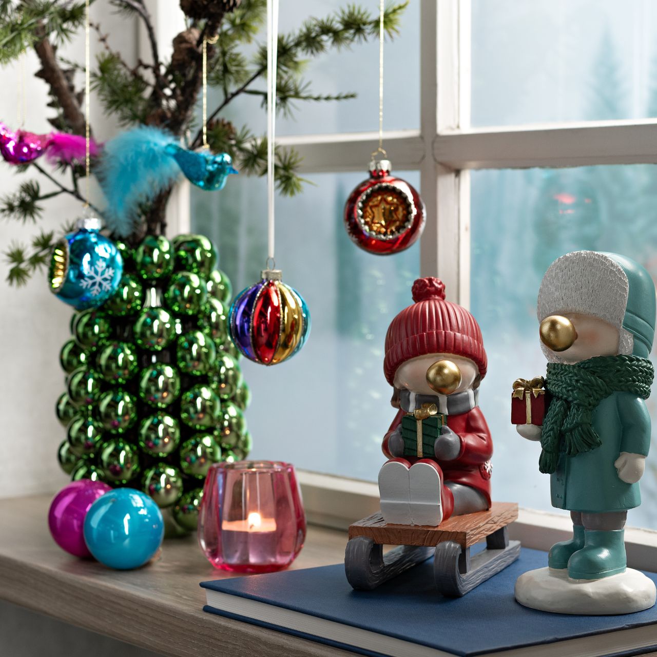 Weihnachtskugeln aus Glas, 6er-Set, Bunt Ø6cm Weihnachten, Weihnachtsdekorationen, Festival