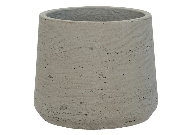Fiberclay flower pot gray (W/H/D) 20x16x20cm