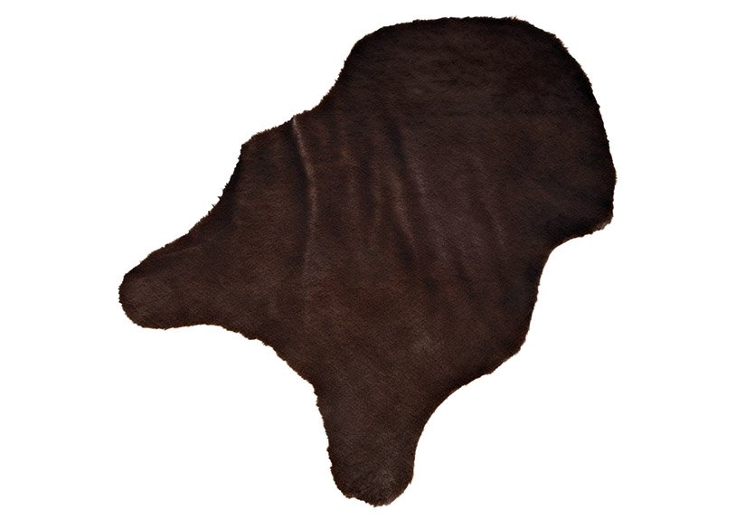 Konijnenbont imitatiebont van polyester bruin (w/h/d) 90x60x2cm