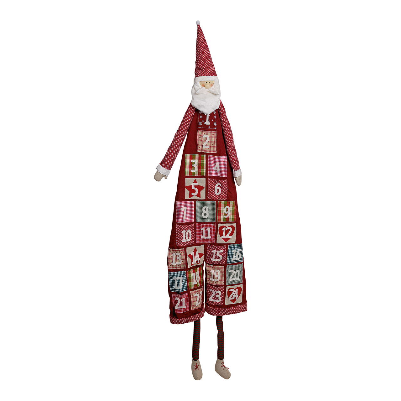 Adventskalender Nikolaus aus Plüsch/Textil, 180cm Adventskalender Nikolaus aus Plüsch/Textil, 180cm