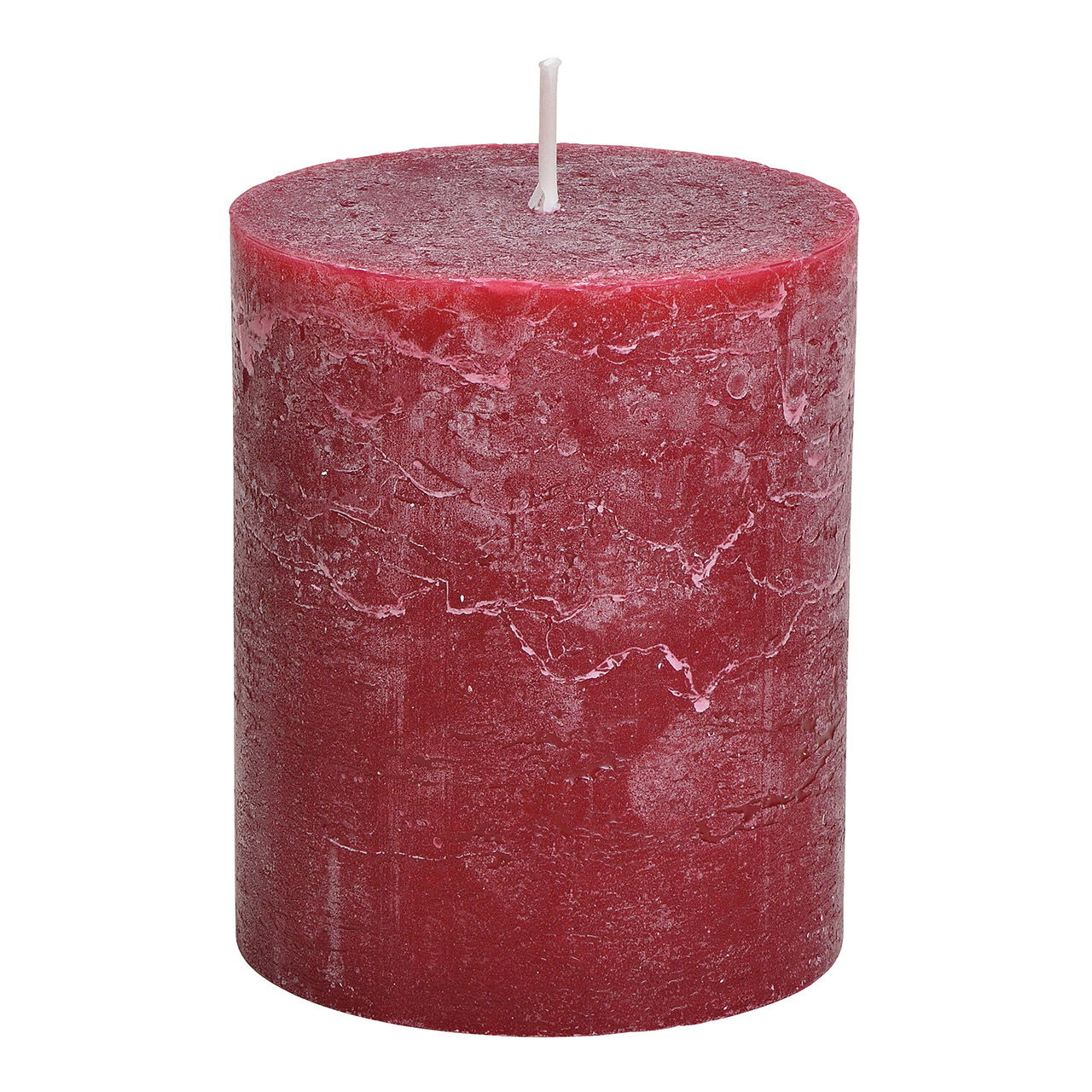 Candle 10x12x10cm made of wax, bordeaux