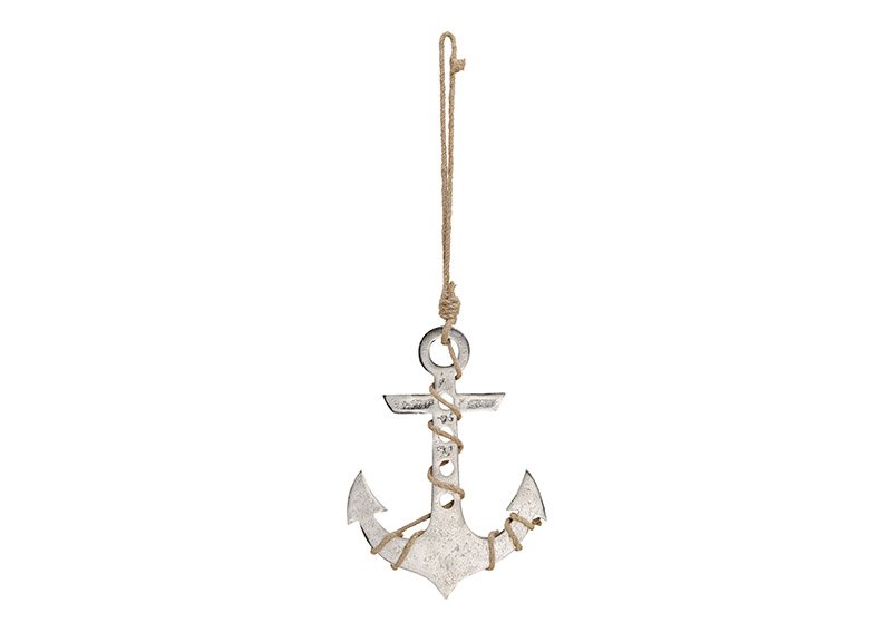 Hangre anchor, metal, silver 22x29x1cm
