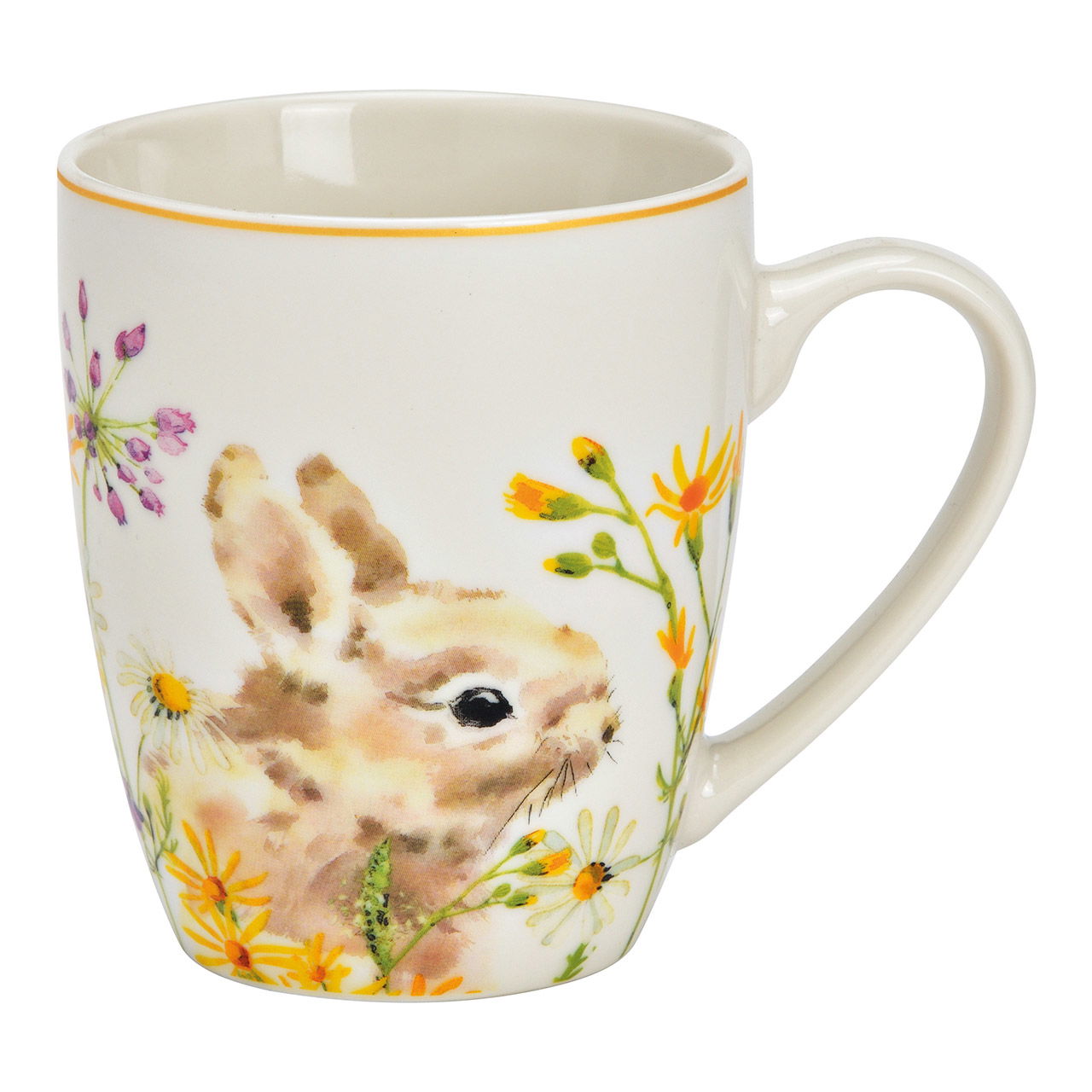 Tazza coniglio in porcellana, colorata (L/H/D) 12x10x8cm 360ml Pokal