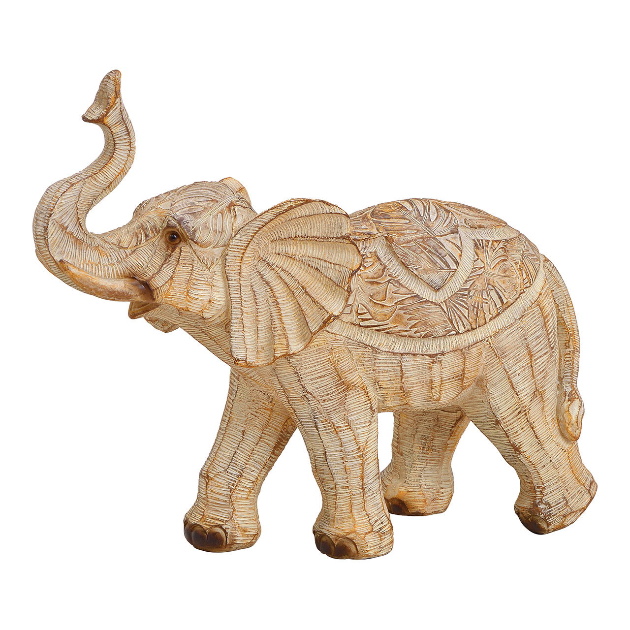 Elephant made of poly Beige (W/H/D) 27x25x12cm