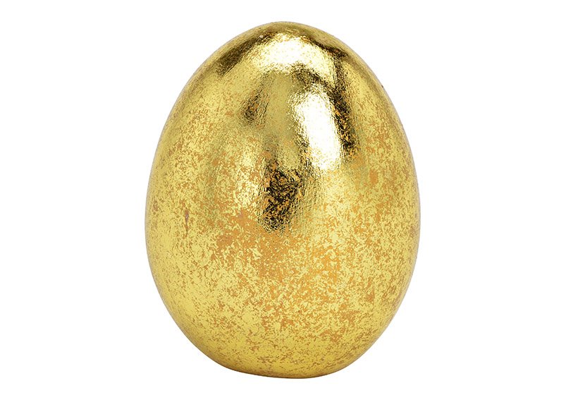 Uovo in ceramica oro (L/H/D) 9x10x9cm