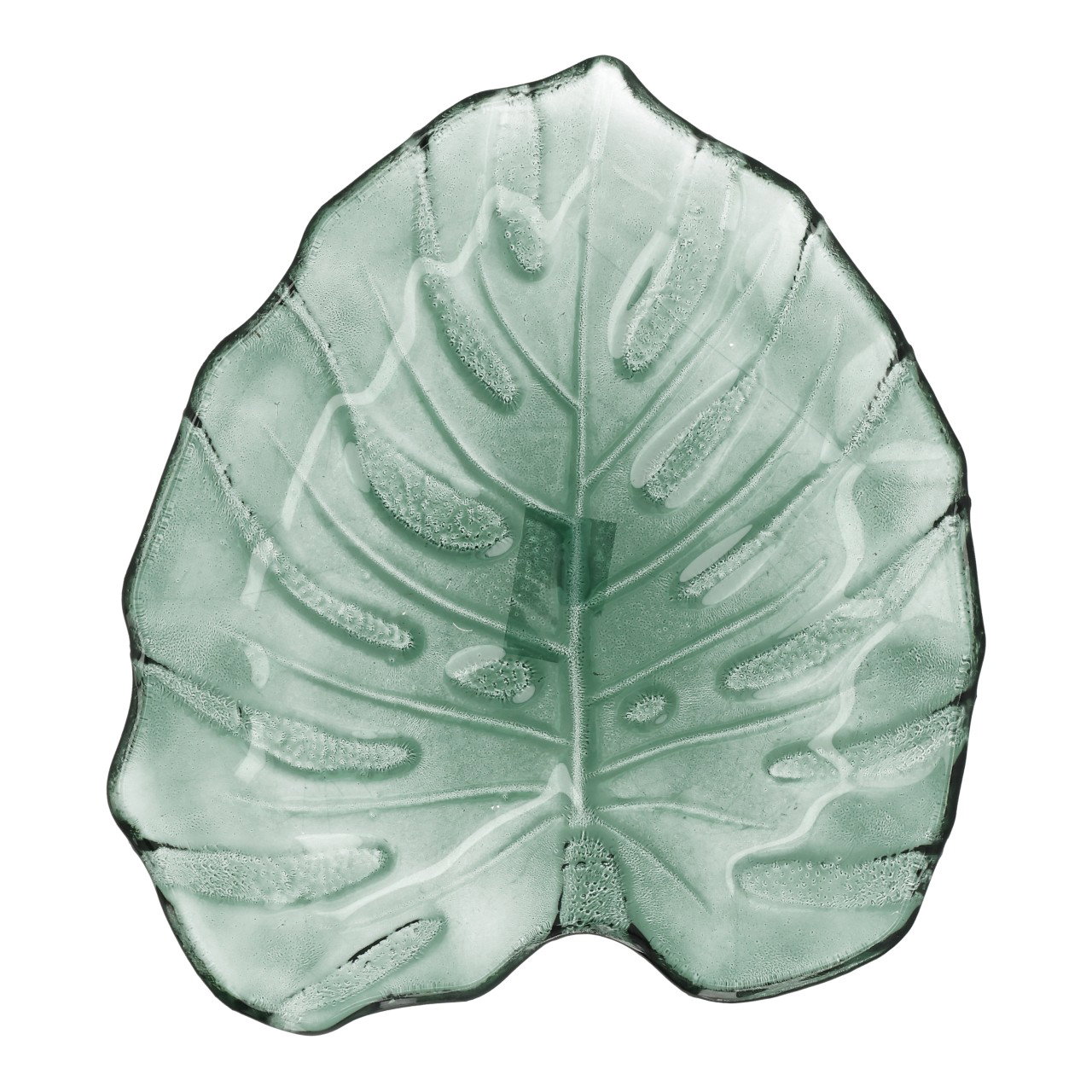 Schale, Blattform, grünes Glas, Dekoschale, Wasserflachenvorm