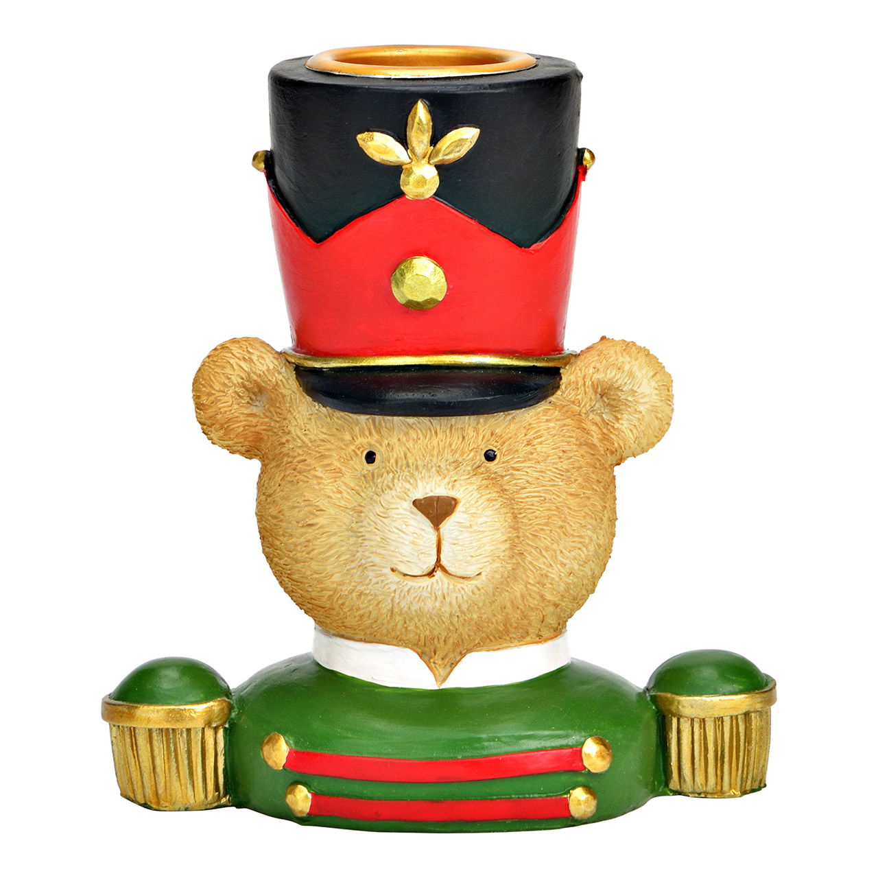 Bougeoir Ours soldat Décor en poly, Coloré (L/H/P) 8x9x4cm Bougeoir Ours soldat Décor en poly, Coloré (L/H/P) 8x9x4cm