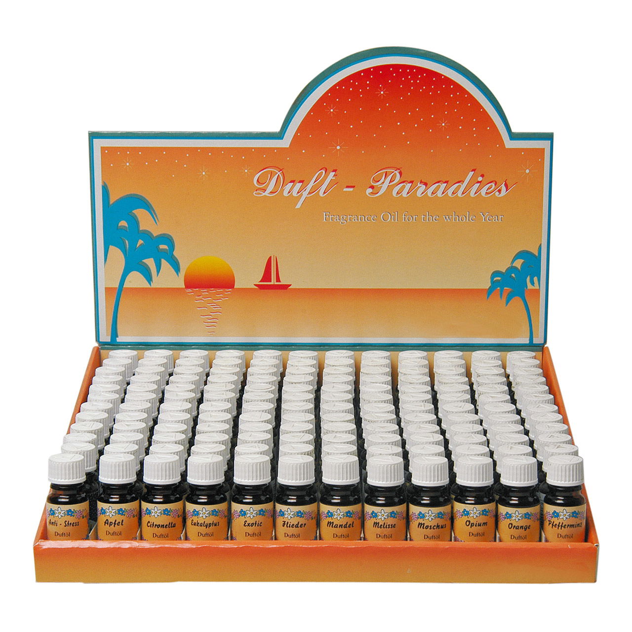 Huiles parfumées assortiment de base II, 144 pièces, 12 fois assorties, 10 ml