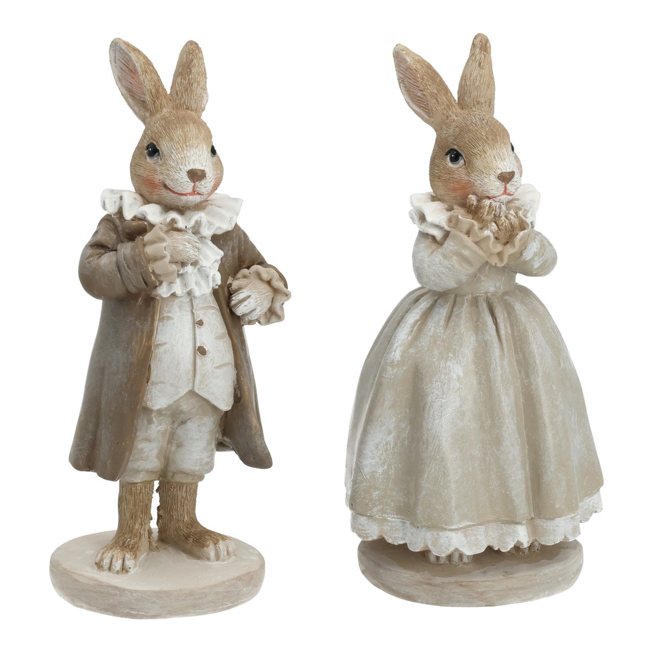 Hase Figur, Hase Dekoration, Brautpaar Hase, Vintage Stil, Skulptur