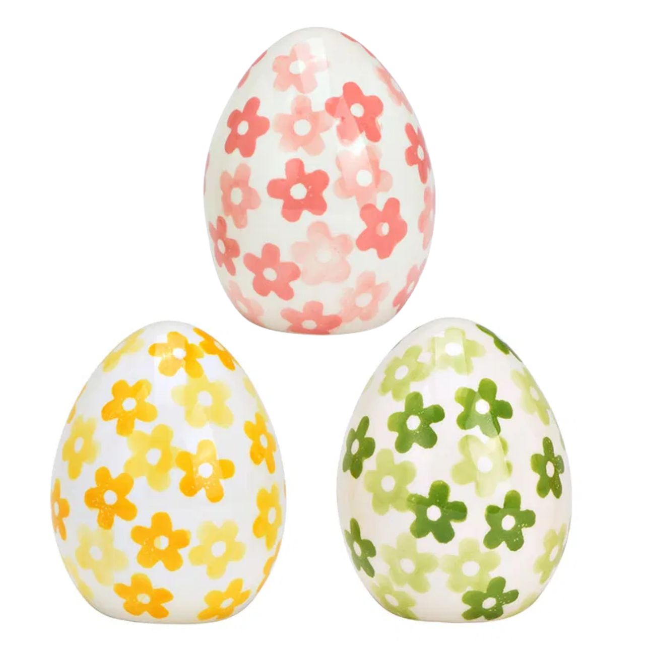Ostereier, Dekorations-Eier, Blumenmuster, bunte Muster, Farbige Eier