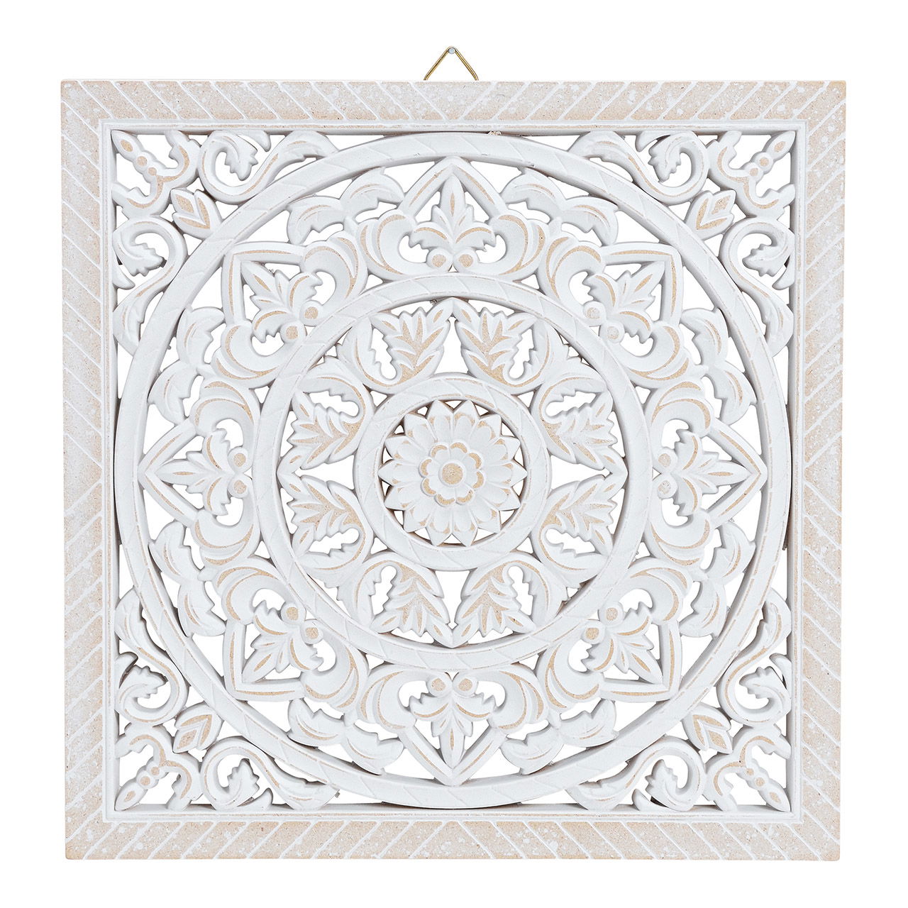 Appendiabiti da parete in legno, bianco (L/H/D) 40x40x2cm Appendiabiti da parete in legno, bianco (L/H/D) 40x40x2cm