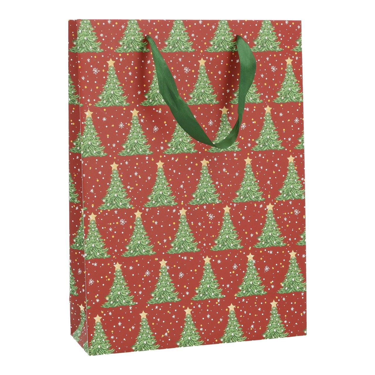 Árbol de Navidad decoración papel/cartón bolsa de regalo rojo (A/A/P) 25x34x8cm Tasche, Tragetasche, Einkaufstasche