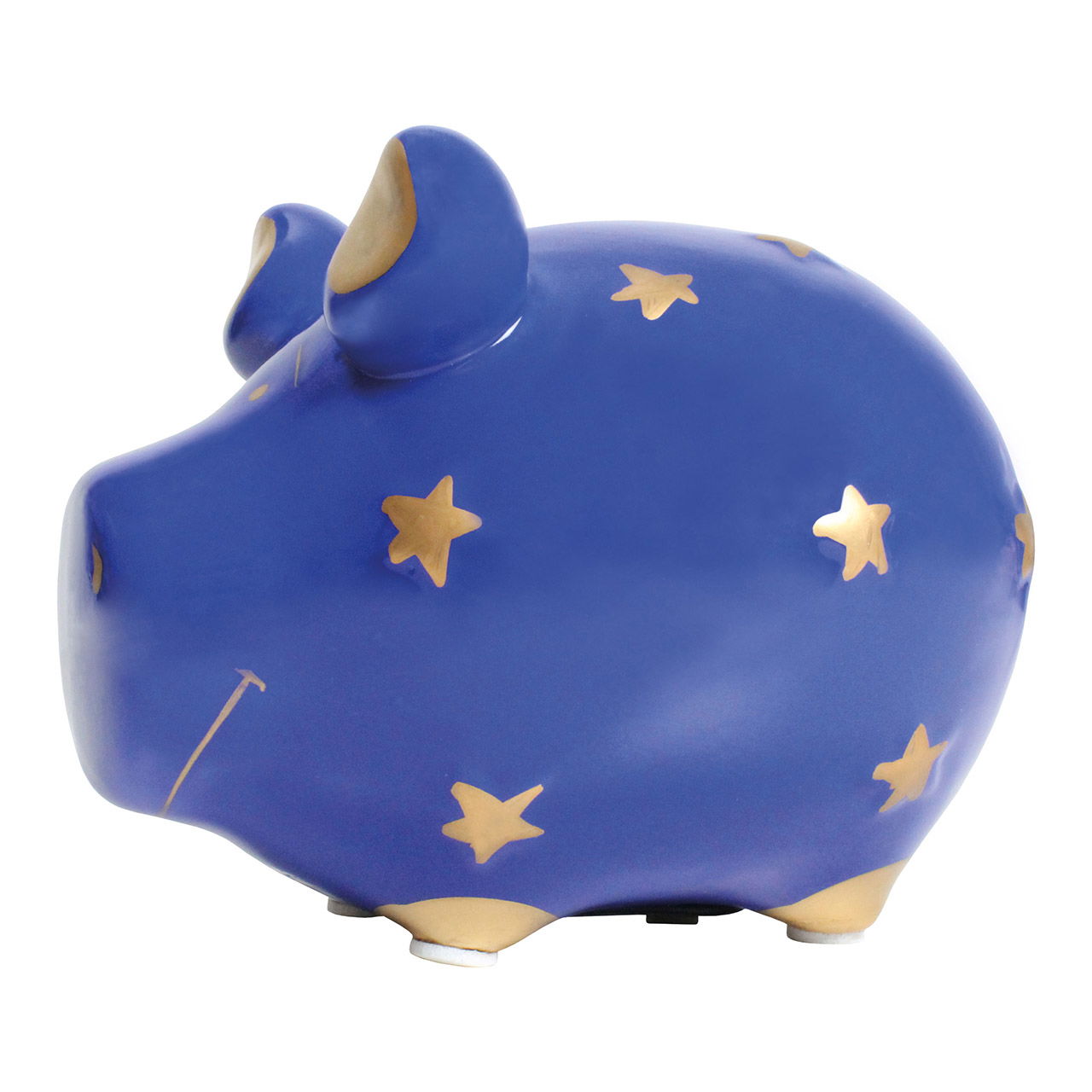 KCG Sparschwein Sternenschwein aus Keramik, Blau/Gold (B/H/T) 12x9x9cm Kleinschwein Sparschwein