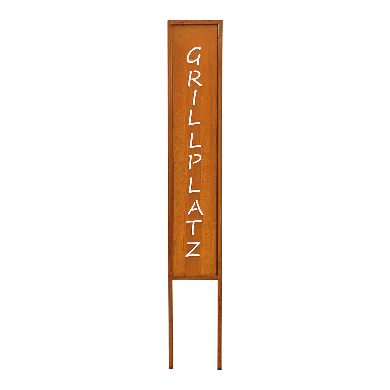 Tapón acabado oxidado, GRILLPLATZ, de metal marrón (A/A/P) 13x83x1cm Tapón acabado oxidado, GRILLPLATZ, de metal marrón (A/A/P) 13x83x1cm
