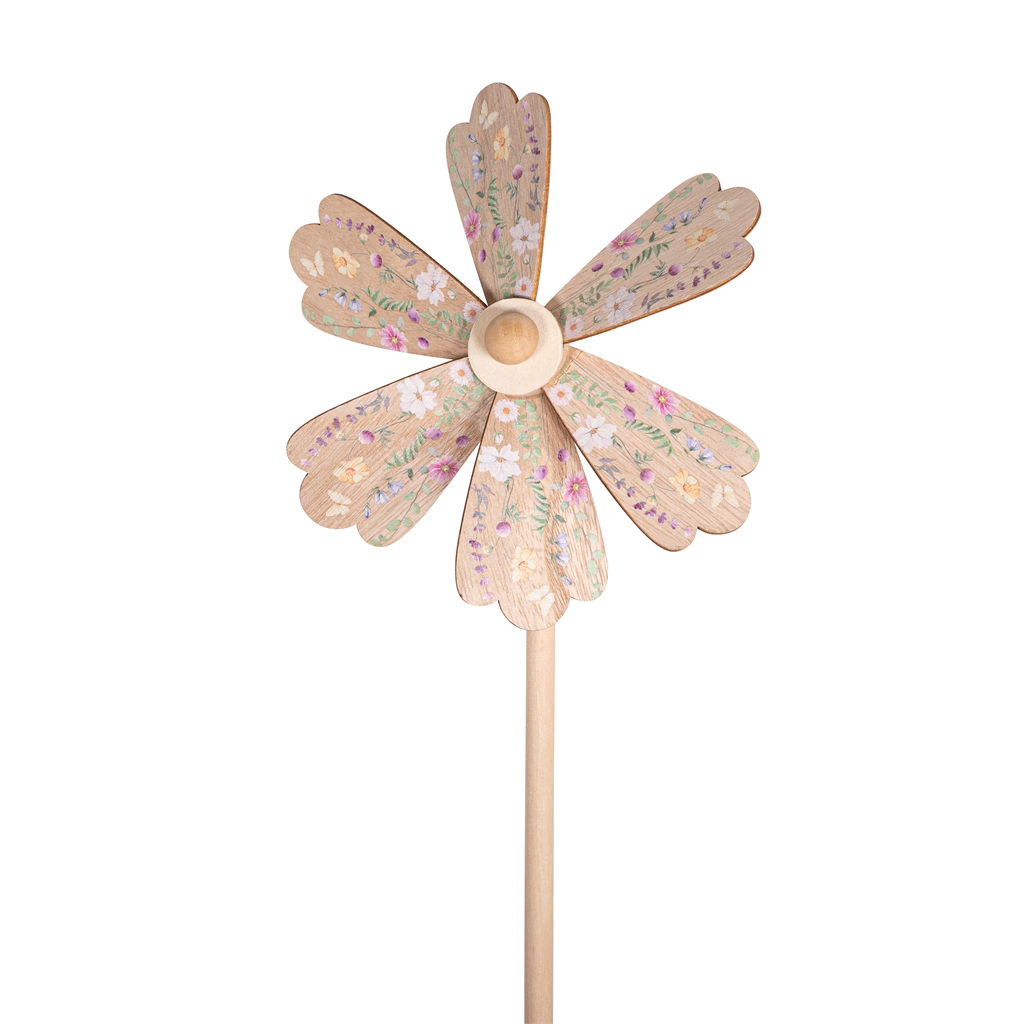Ruota del vento, legno, 17x5,5x48cm, 1 pezzo, naturale