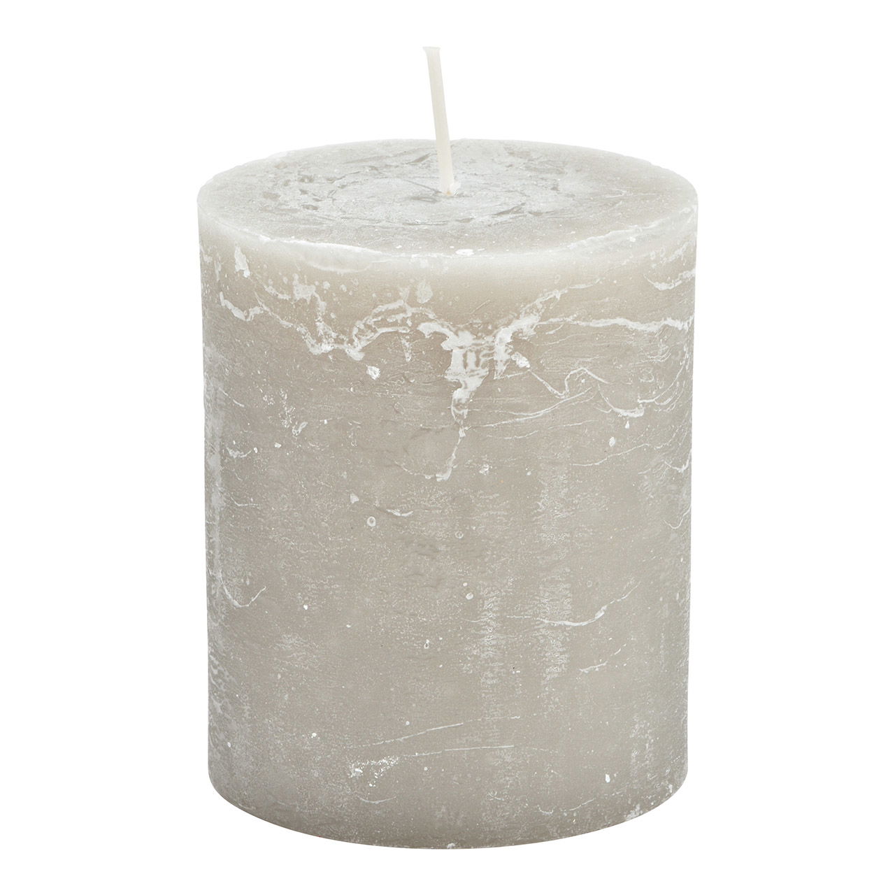 Kerze 10x12x10cm aus Wachs Stone hellgrau Kerze 10x12x10cm aus Wachs Stone hellgrau