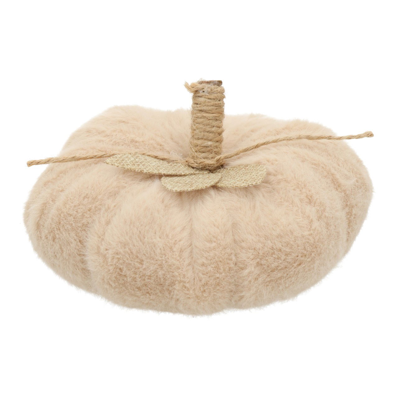 Calabaza de tela beige (A/A/P) 13x8x13cm Kissen, Dekoration für Zuhause, Mobiliar