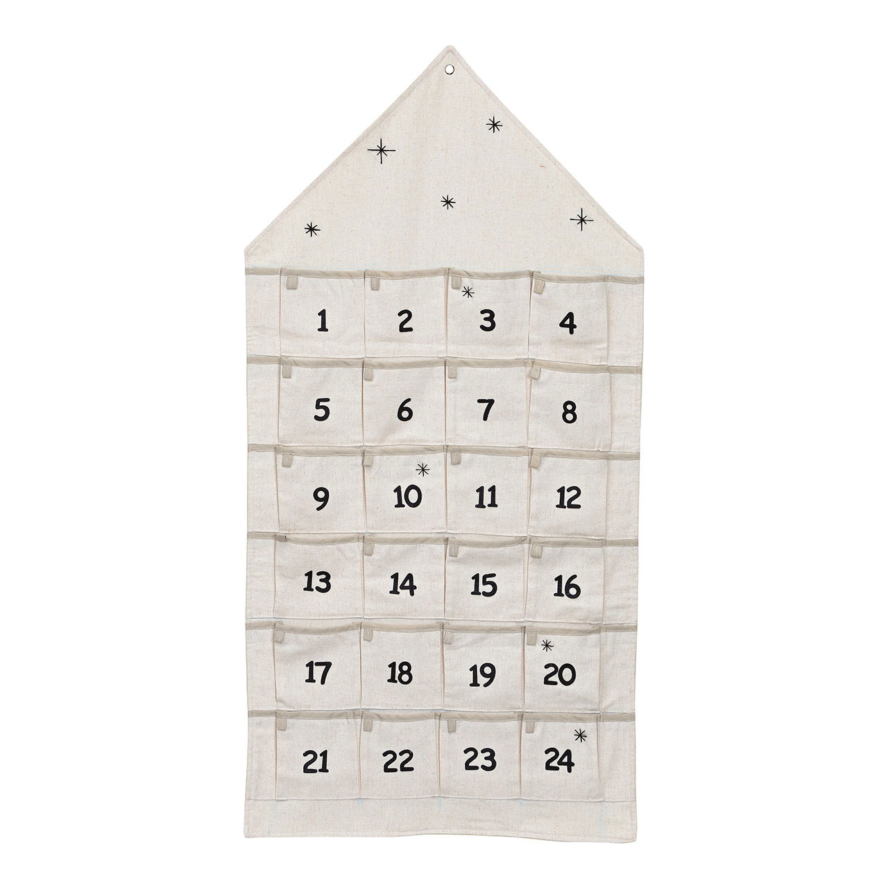 Calendrier de l'Avent Maison en textile Blanc (L/H) 48x96cm