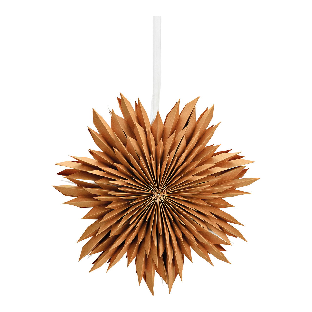 Leuchtschneeflocke aus Kraftpapier aus Papier/Pappe braun Ø50cm Leuchter, Lampe, Papier, Kunst