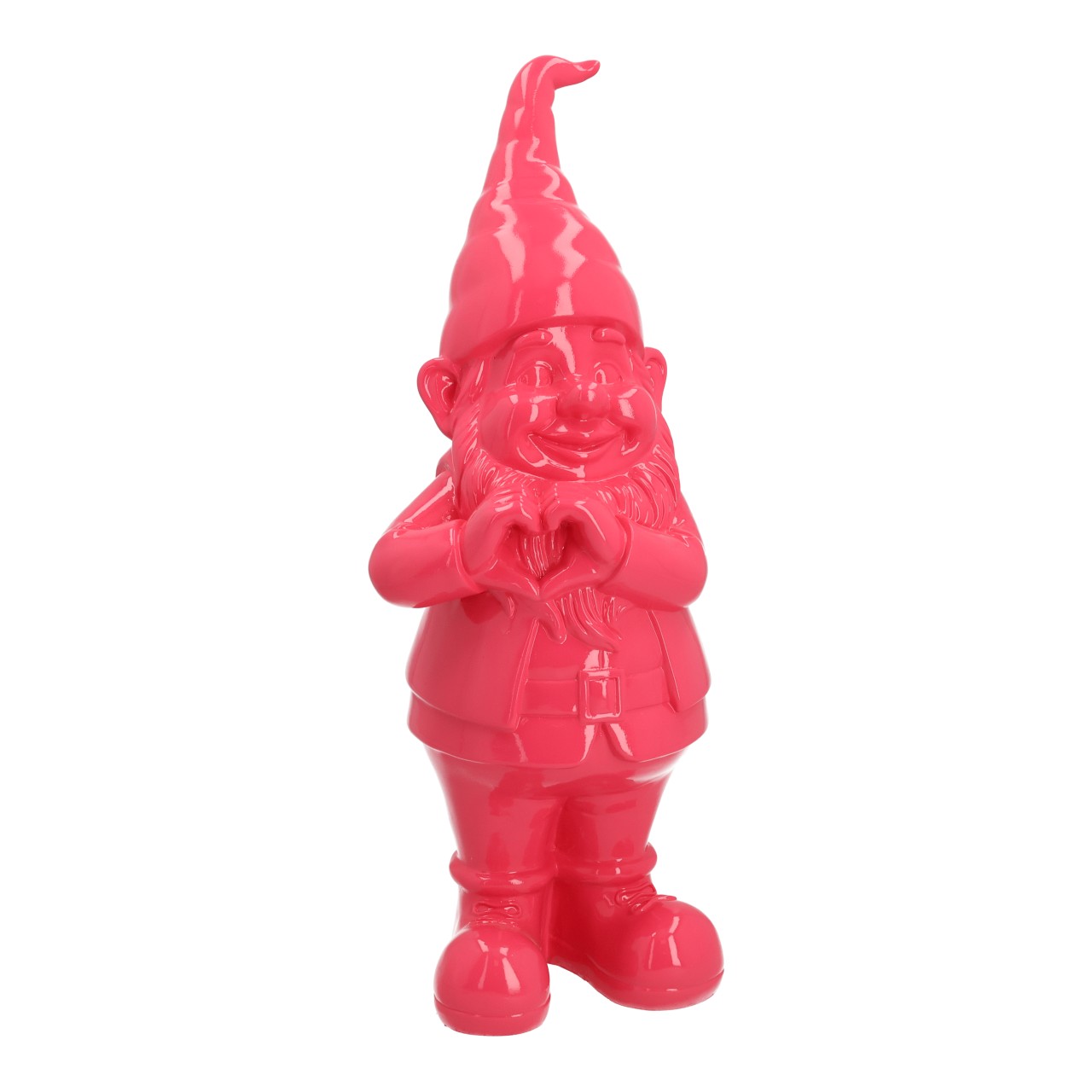 Nano da giardino in Poly Pink (L/A/P) 16x44x14 cm Gnome, Figur, Gartenfigur, Pink, Kunststoff