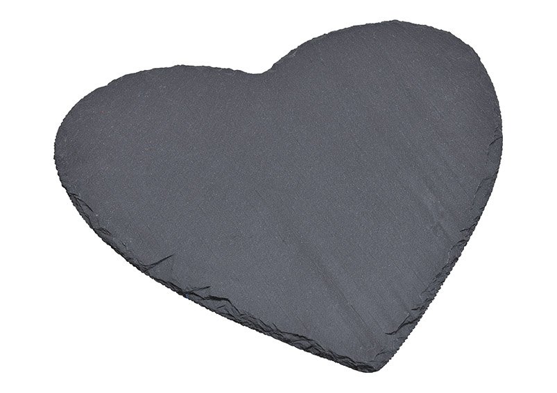 Piatto cuore di ardesia nero (W/H) 25x25cm