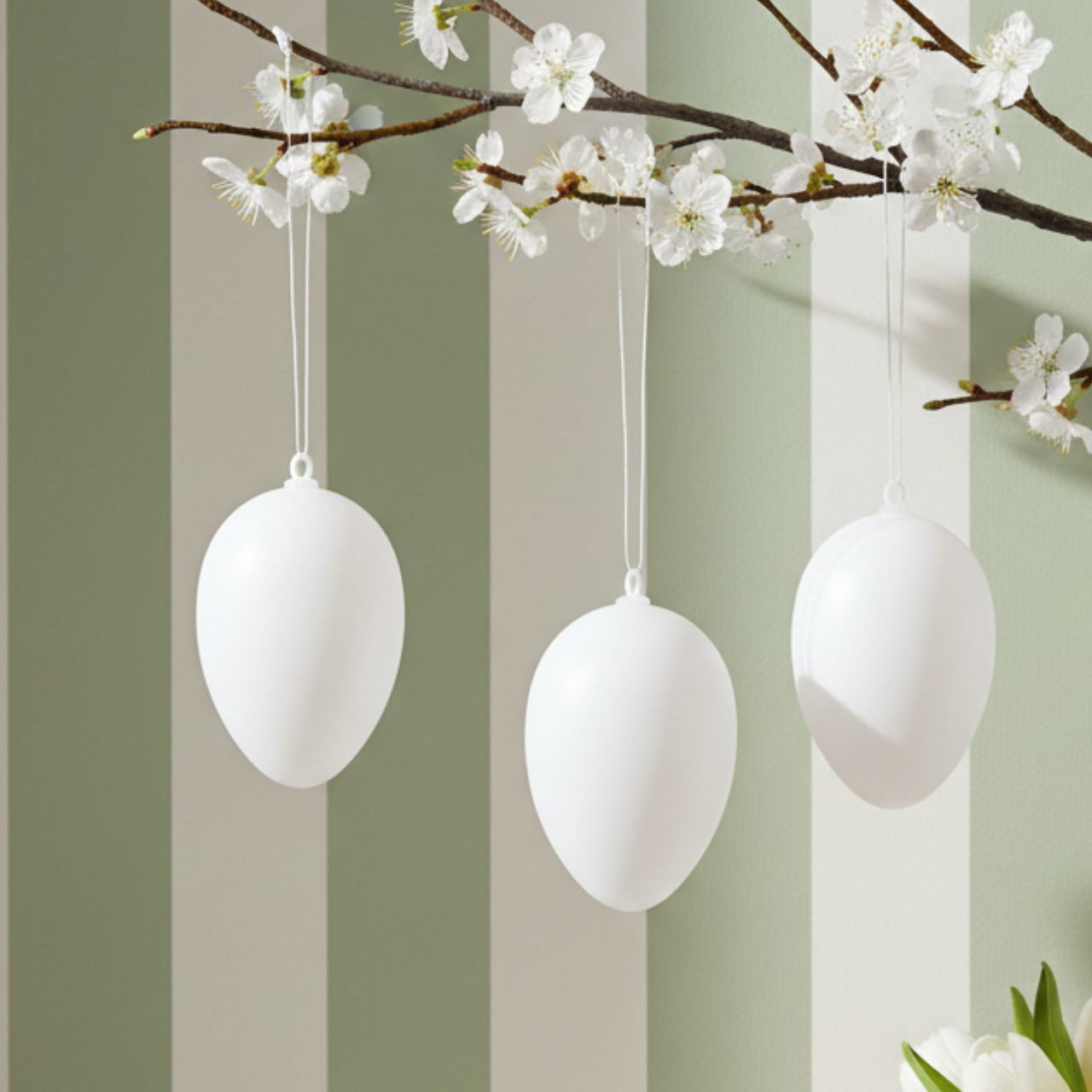 Plastic egg set Whiteß Ort Ballons, Hängerballons, Weiß, Ovale Form, Deko-Objekte