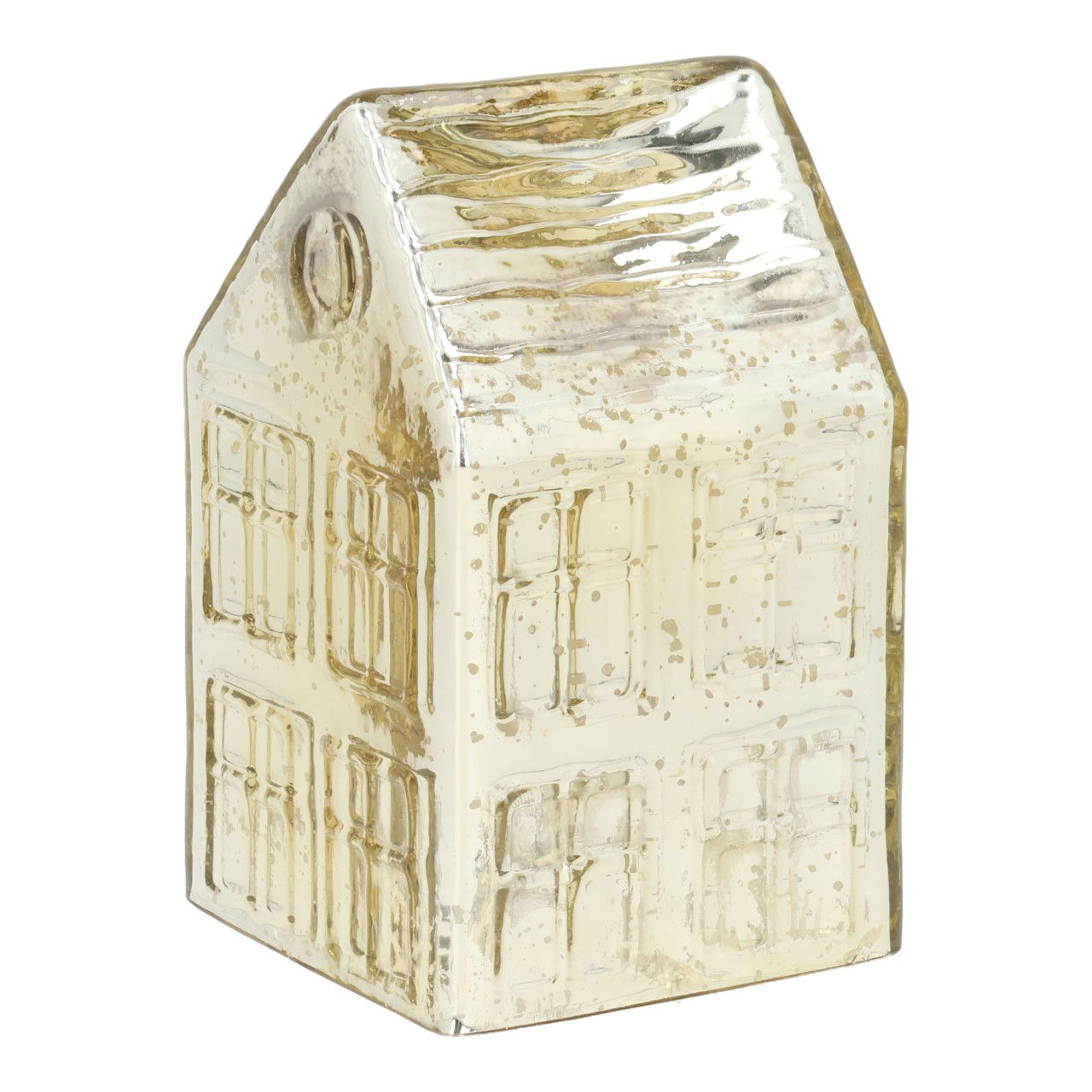 Casa in vetro dorato (L/H/D) 9x14x9cm Auf dem Land, Hütte, Natur, Im Freien, Ländlich