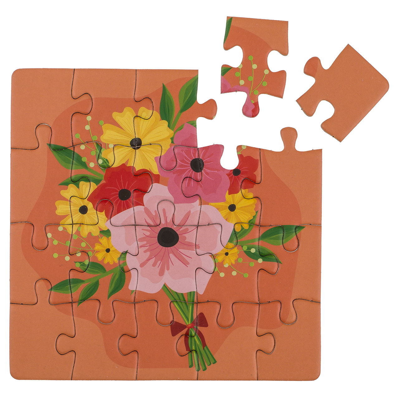 Biglietto regalo quadrato, puzzle, compleanno, (20 pezzi) con busta in busta, 4 pieghe, 24 pezzi in esposizione Spiel, Puzzlespiel