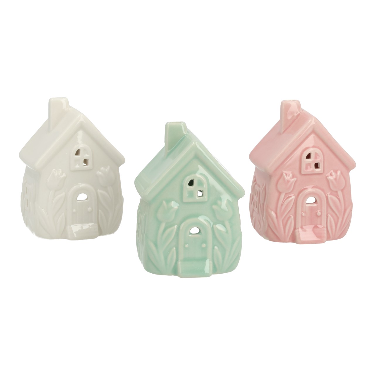 Porzellan, Miniaturhaus, Dekoration, Rosa Pastell, Geschenkartikel