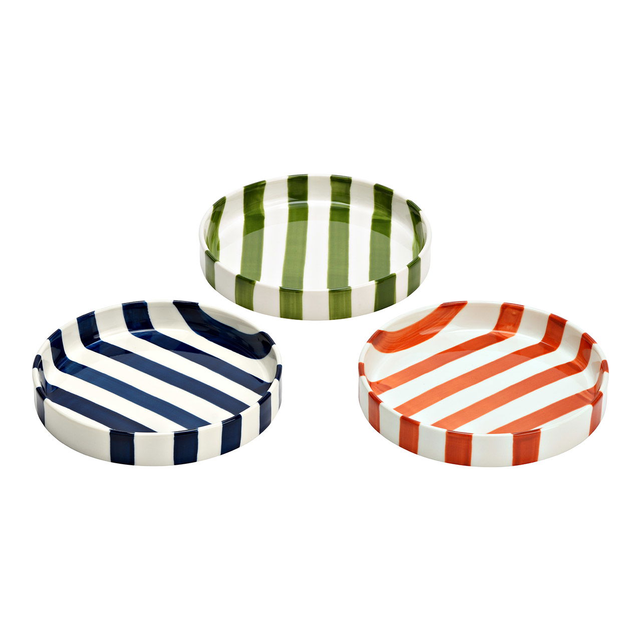 Assiette en porcelaine, 3 compartiments, bleu/vert/marron (L/H/P) 14x14x2cm Assiette en porcelaine, 3 compartiments, bleu/vert/marron (L/H/P) 14x14x2cm