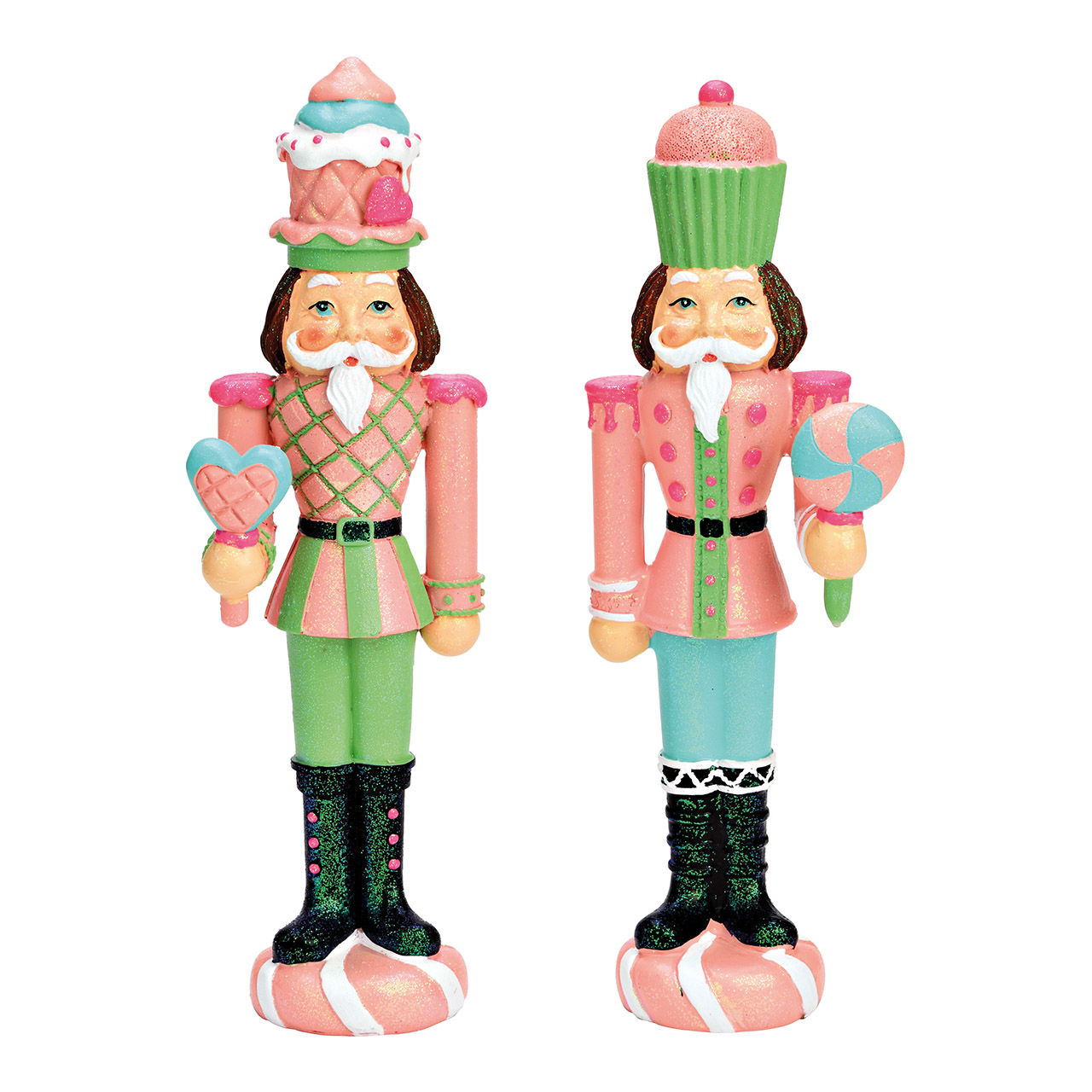 Notenkraker van poly roze/roze, groen 2-voudig, (B/H/D) 9x30x7cm Notenkraker van poly roze/roze, groen 2-voudig, (B/H/D) 9x30x7cm