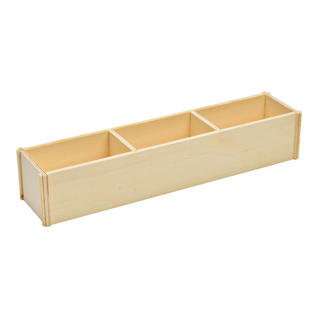 Display box for spice mix made of natural wood (W/H/D) 39x7x9cm capacity, 24 test tubes