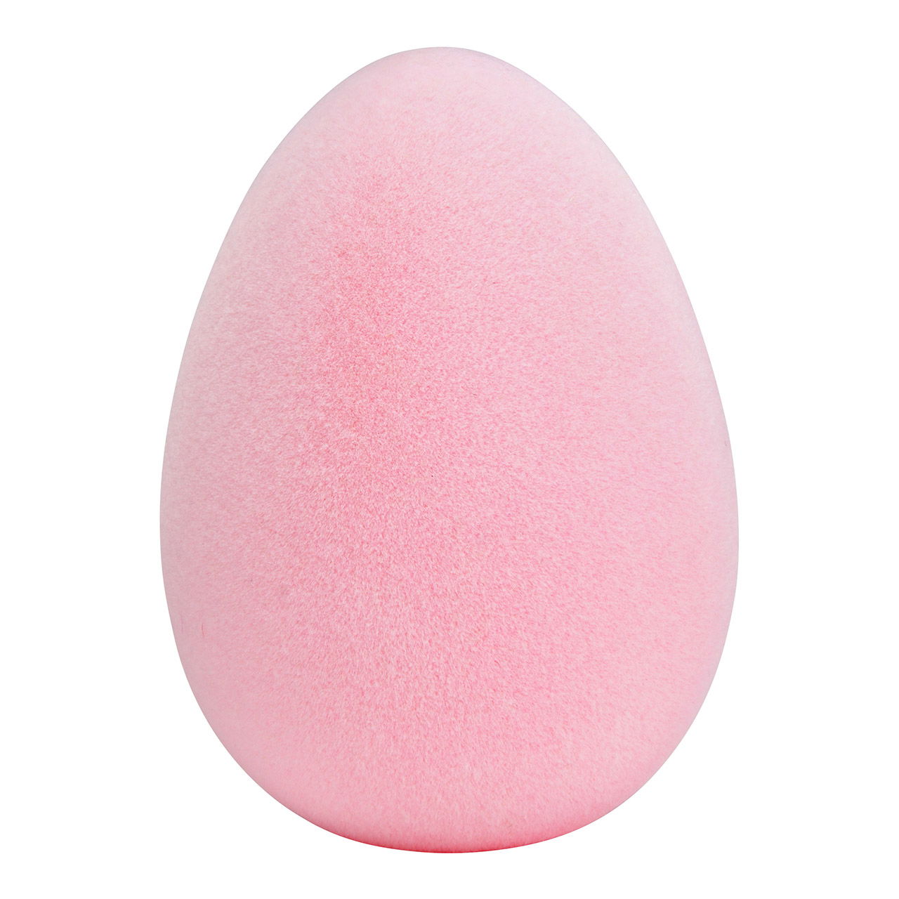 Flocked plastic Easter egg, pink (W/H/D) 10x15x10cm