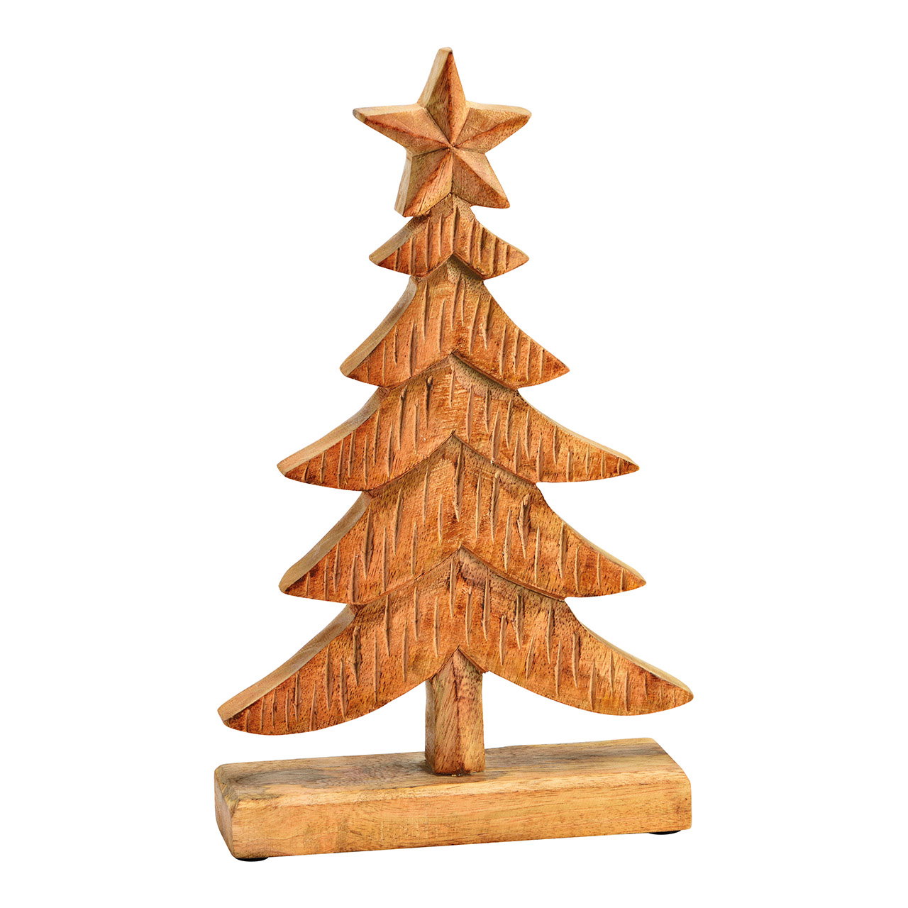 Christmas tree stand made of natural mango wood (W/H/D) 19x30x6cm Christmas tree stand made of natural mango wood (W/H/D) 19x30x6cm
