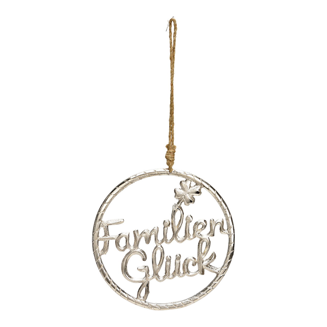 Hänger Familien Glück aus Metall silber (B/H/T) 20x20x0,5cm Hänger Familien Glück aus Metall silber (B/H/T) 20x20x0,5cm