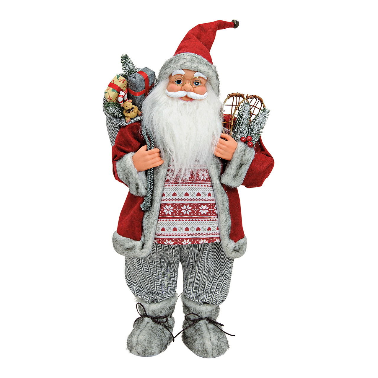 Nikolaus in rot aus Kunststoff/Textil (B/H/T) 30x60x25 cm Nikolaus in rot aus Kunststoff/Textil (B/H/T) 30x60x25 cm