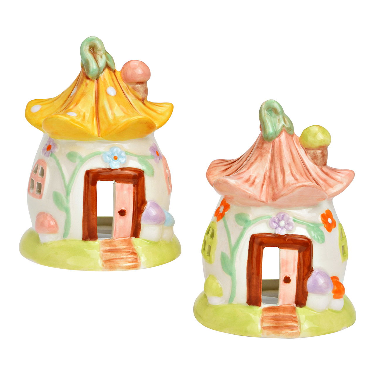 Lichthaus Bumen Dekor aus Keramik, 2-fach, Bunt (B/H/T) 7x10x7cm Figur, Spielzeug