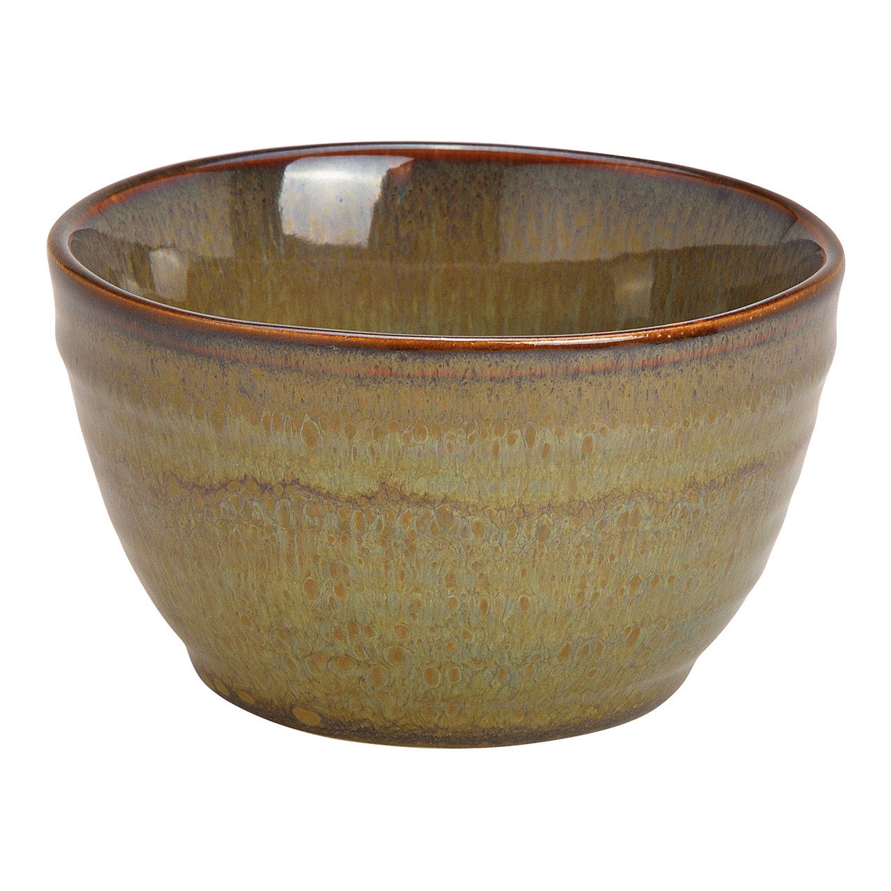 Earthenware bowl, brown (W/H/D) 10x5x10cm 260ml