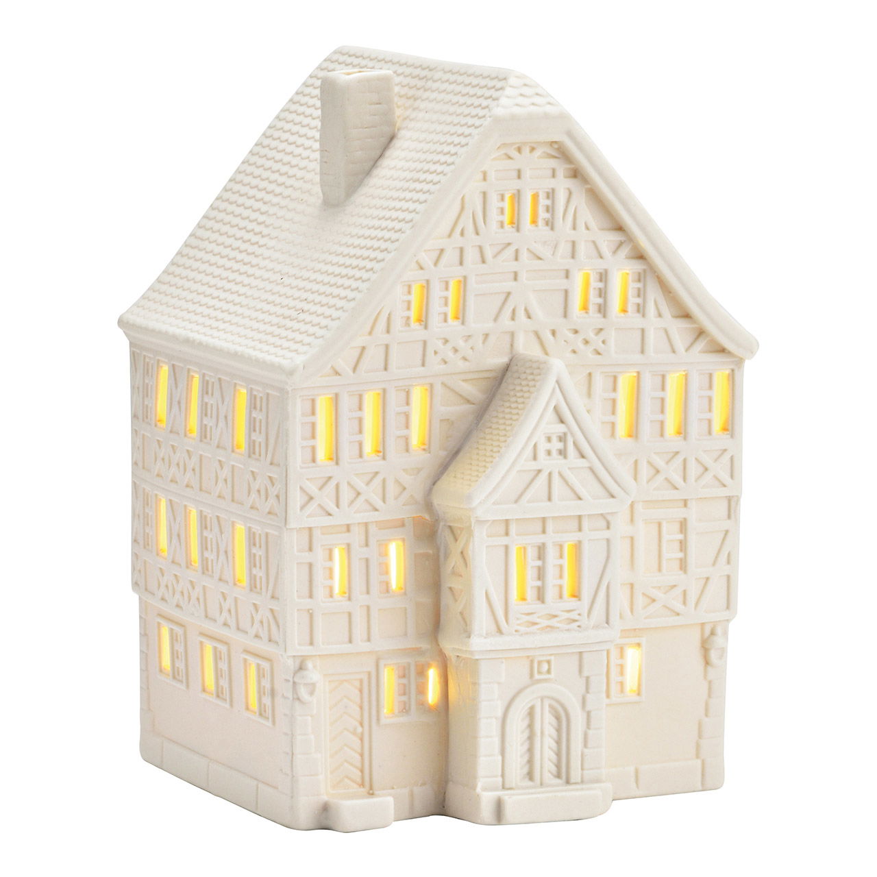Wurm light house Bad Wimpfen made of porcelain, white (W/H/D) 12x18x12cm Lampe