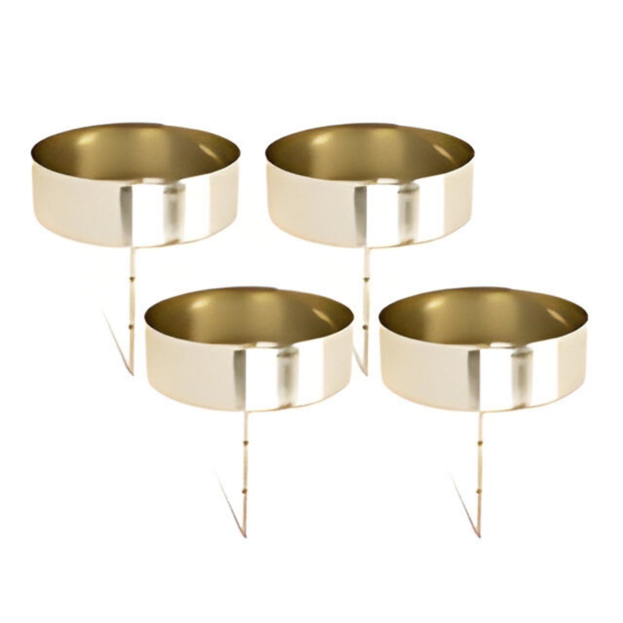 Theelichthouder, metaal, 7.8cm, 4 st/btl, goud Theelichthouder, metaal, 7.8cm, 4 st/btl, goud