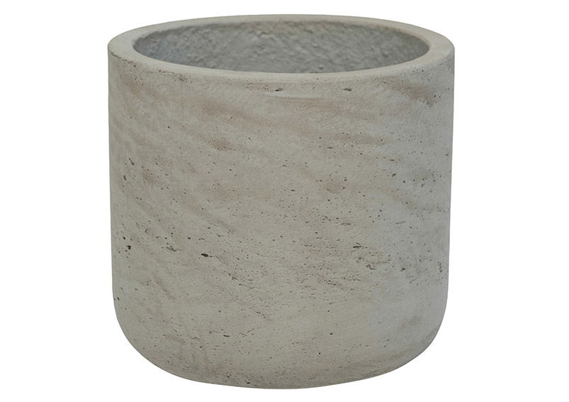 Vaso da fiori in argilla di fibra grigio (L/H/D) 12x12x12cm