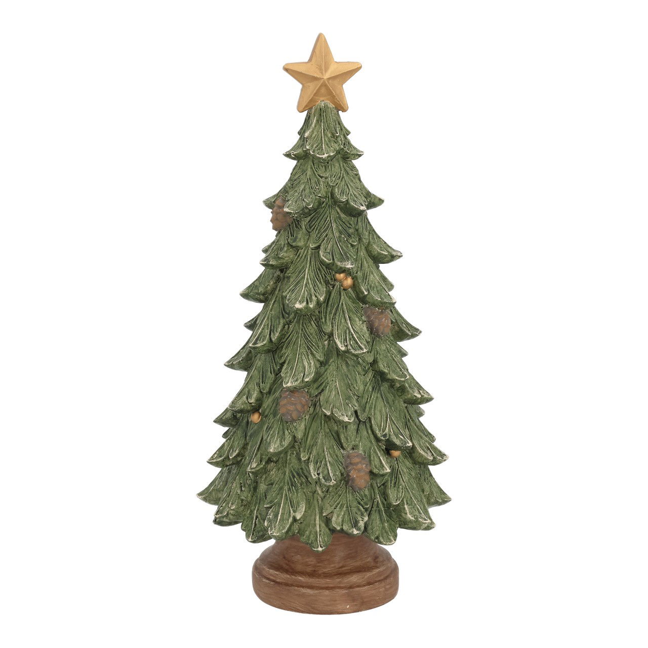 Weihnachtsbaum, Miniaturbaum, Tannenbaum, Holzbase, goldener Stern