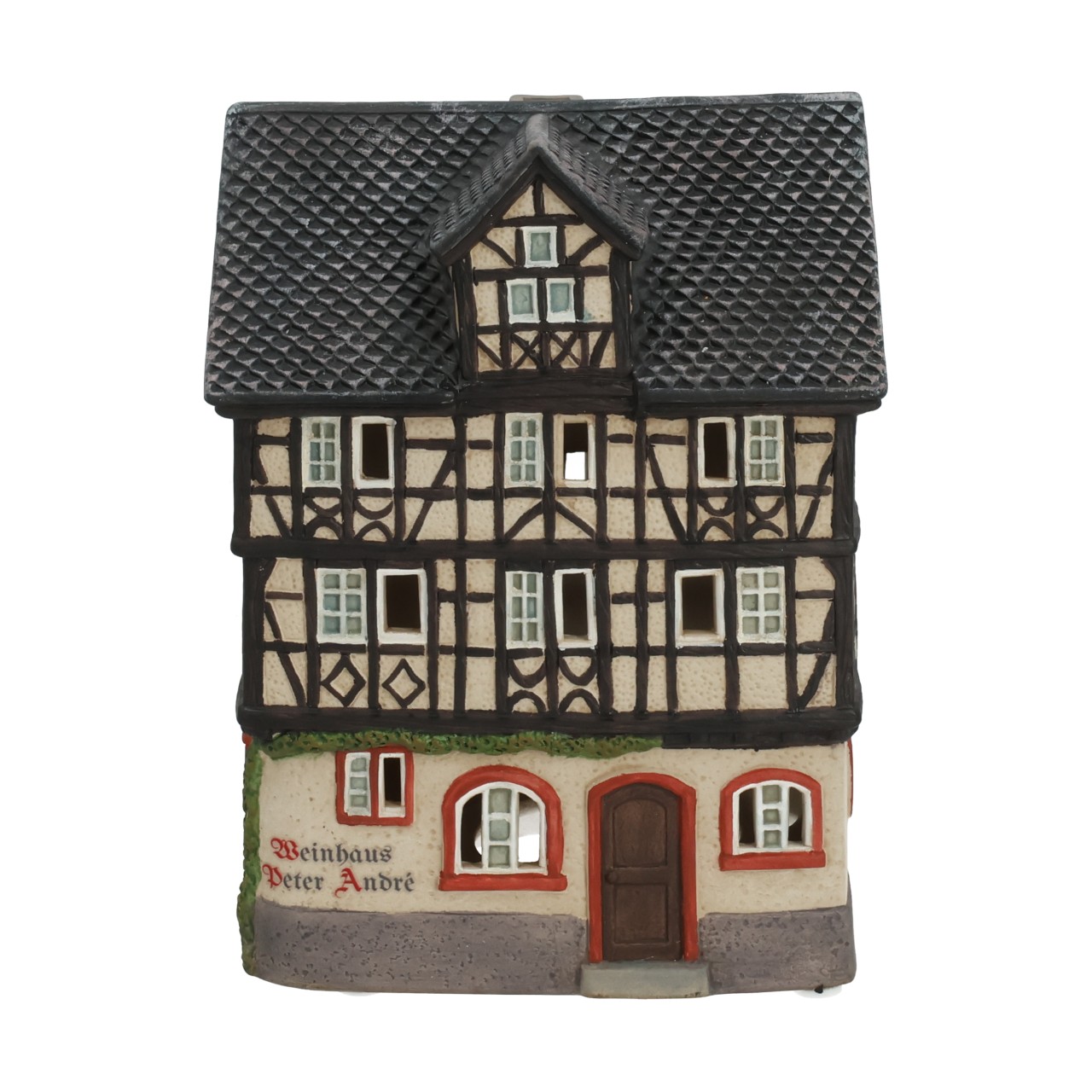 Miniaturhaus, Fachwerk, Wohnhaus, Weihnachtsdeko, Keramikmodell