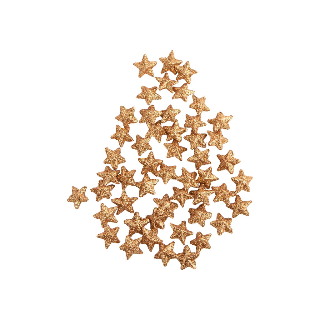 Stelle filanti con glitter, polistirolo, 2x0,6x2cm, 50 pezzi/btl, oro rosa Sternsymbol, Symbol, Blatt, Pflanze, Ohrring